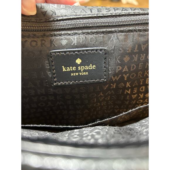 Kate Spade NY Remington Black Pebbled Leather SOFT Backpack Brass Hardware read main image 10